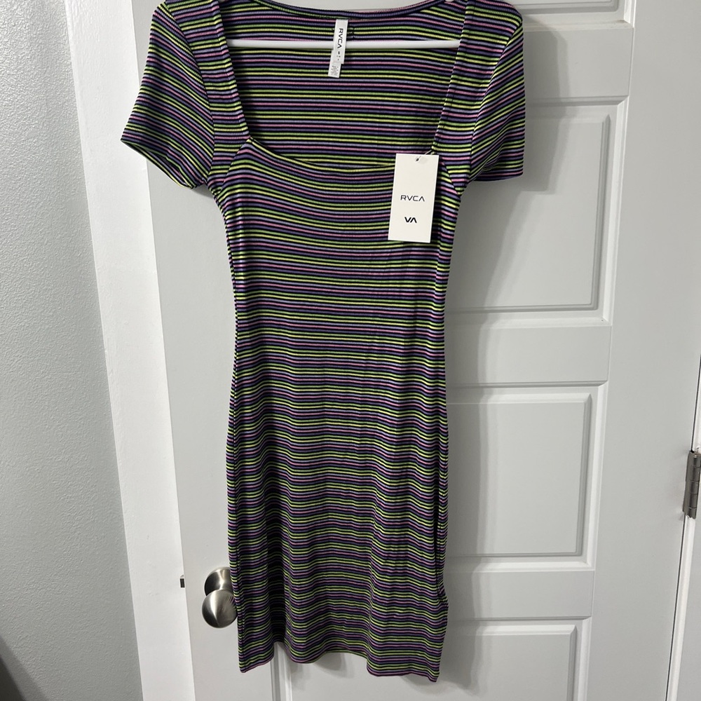 RVCA Women's Partition Mini Rib Knit Dress NWT size small - Picture 7 of 9